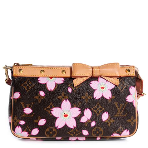 louis vuitton monogram cherry blossom pochette accessories brown